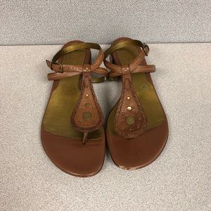 Cole Haan Brown Strappy Flat Sandal